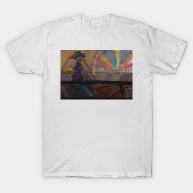 Chestnut Rodeo Horse at the In-Gate Fairgrounds T-Shirt by themarementality